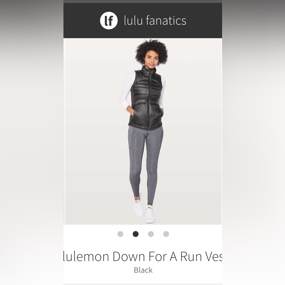 LULUlemon Down for a Run Vest II Size 4 Black NWOT